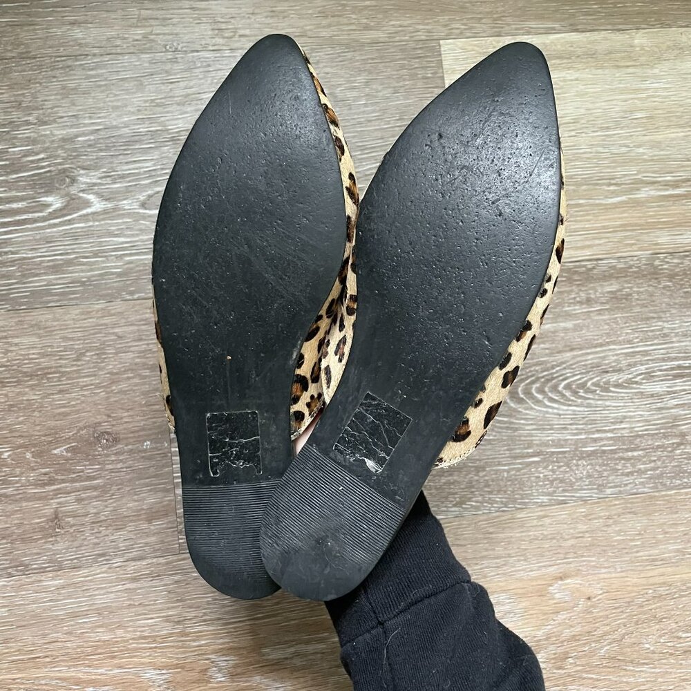 Leather Leopard Slides - Picture 2 of 2